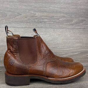 Ariat Low Boy Men's Sz 13D Tan Chestnut Leather Pull On 39427 Western Ankle Boot